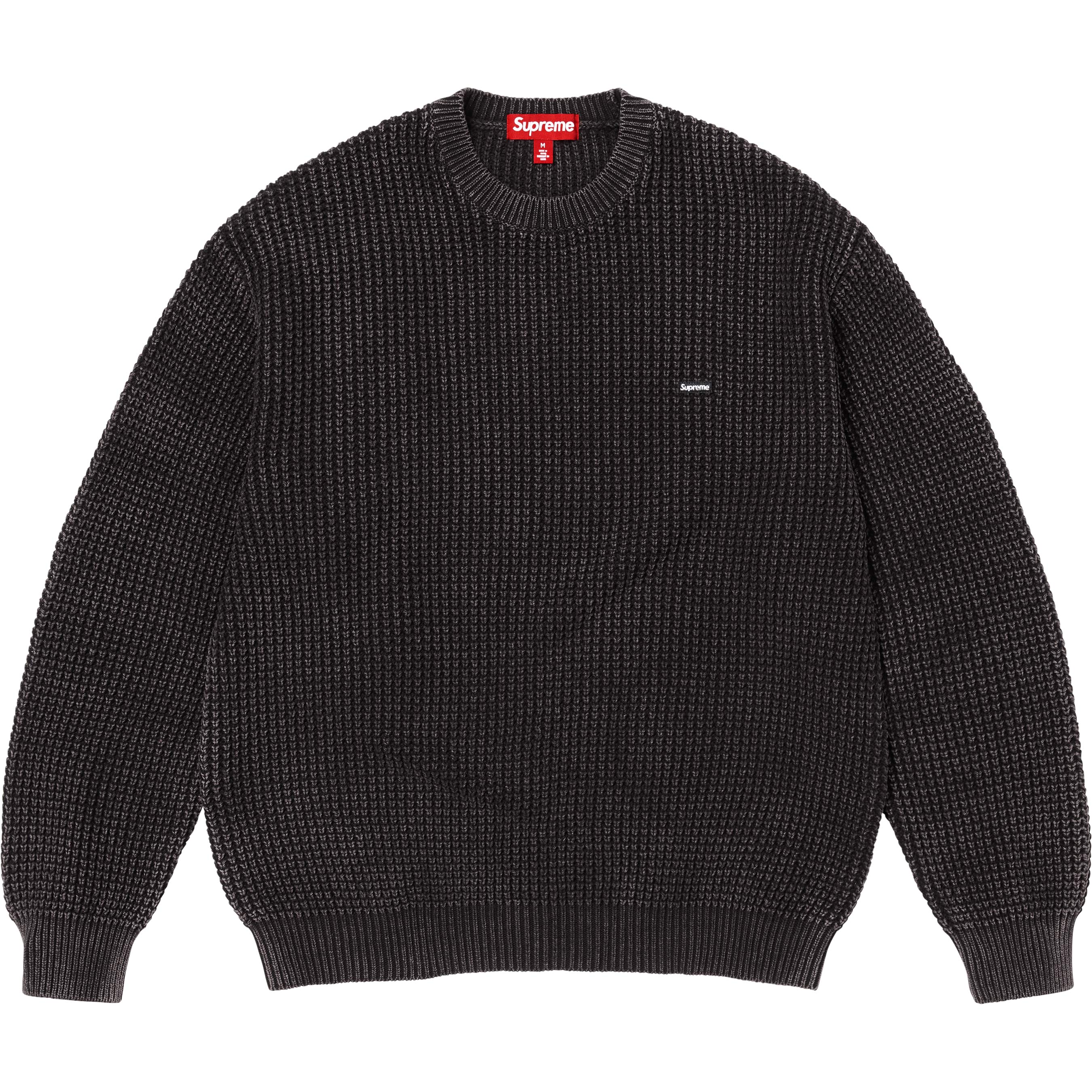 Washed Small Box Waffle Sweater view 3